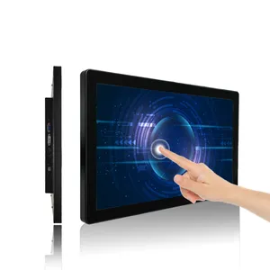 18.5 inch fully enclosed embedded HDMI USB VGA interface industrial capacitive touch screen industrial monitor