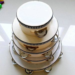 Wholesale Customizable <b>Wedding</b> Tambourine Natural Sheepskin Wooden 6 inch Hand Drum with Ribbon for <b>Wedding</b> Celebration - Product Image 3