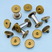 Vis Chicago T8 Torx dorées pour artisanat du cuir, attaches et vis à finition dorée, fixations encastrées