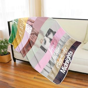 Manta de franela de <span class=keywords><strong>cantante</strong></span> personalizada, regalo estampado de Jacquard supersuave para amantes de la música <span class=keywords><strong>country</strong></span>, estilo de punto - Product Image 1