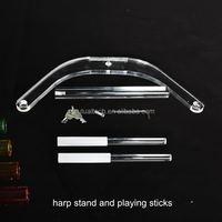 Harpe en cristal de quartz transparent 432 Hz pour thérapie sonore et guérison sonore, instruments en quartz avec sac de transport