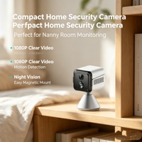Caméra réseau mini 4G avec carte SIM, caméra rechargeable pour la maison, 3MP, grand angle, vision nocturne infrarouge, détection de mouvement, notification push via application