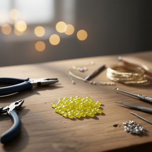 Ilan Abalorios Perline Rondelle Sfaccettate Gialle Trasparenti 8mm 15g - Product Image 3