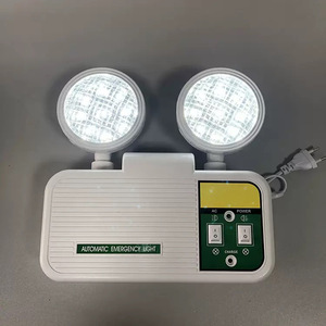 Automatic <b>Emergency</b> <b>Light</b> 2 X 8W LED Dual Head 360 Degree Rotate AC 85-265V White <b>Light</b> Plastic Body - Product Image 2