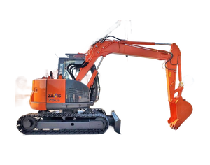 Excavatrice Hitachi ZX75 d'occasion, chenille d'occasion avec moteur, pompe, composants principaux, capacité de la cuvette de 0,33 m, garantie d'un an - Product Image 1