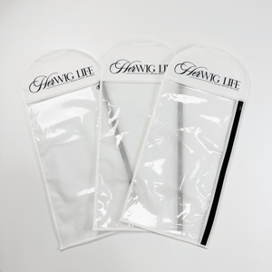 Sac d'extension de cheveux personnalisé blanc Non tissé de bonne qualité, sac de rangement pour perruque - Product Image 4