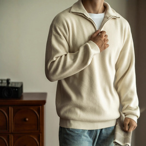 Sweat-shirt Homme Col Rond Demi-Zip en Coton Épais de Qualité Supérieure, Personnalisable avec Logo, Style Streetwear, Vente en Gros - Product Image 2