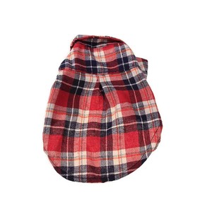Clásico otoño al aire libre cachorro desgaste rojo azul verde poliéster fino mascota <span class=keywords><strong>Schnauzer</strong></span> camisa a cuadros ocio perro enrejado ropa de impresión - Product Image 3