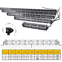 Nueva Barra de luz LED delgada de una sola fila 12V 8,8 pulgadas 18W 6d Barra de luz LED de 18 vatios luz todoterreno para camiones todoterreno