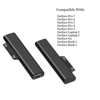 Adaptateur de câble de charge USB-C pour Surface Connect, compatible avec chargeur PD 15V 3A, compatible avec Surface Pro 3/4/5/6/7