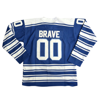 Camisetas de Hockey Unisex con Diseño Personalizado OEM, Camiseta de Hockey Auténtica para Hombre con Estampado por Transferencia de Calor y Bordado Personalizado