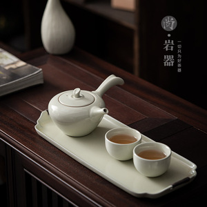 Porcelain <b>Tea</b> <b>Set</b> With Teapot Two <b>Cups</b> And Tray For Kung Fu <b>Tea</b> Dehua County Made Lead Free - Product Image 1