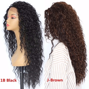 Peluca de encaje rizado para mujer, pelo sintético Jbrown negro 1B Rubio 613, rojo, marrón, gris, blanco, maquillaje diario, fiesta, regalo - Product Image 1