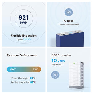 Dyness 40kwh 50kwh LiFePO4 batería de alto voltaje Almacenamiento de batería Sistema de energía apilable partido Deye Solis Goodwe inversor <span class=keywords><strong>híbrido</strong></span> - Product Image 2