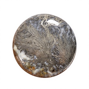 <b>Top</b> Grade 100% Natural <b>Feather</b> Pyrite Round Shape Cabochon Marvellous Loose Gemstone for Jewelry Making - Product Image 1