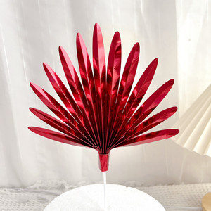 ท็อปเปอร์เค้กรูปพัดลายน้ำผึ้งและรสหวาน สีทอง อะคริลิค สำหรับตกแต่งเค้กวันเกิด - Product Image 4