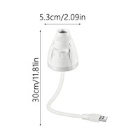 Nouvelle lampe de projection USB 3D en forme de lune ABS avec lumière blanche chaude, lumière d'ambiance pour chambre à coucher - Cadeau créatif