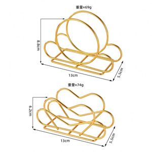 Metal <b>Tissue</b> Holder Stand Luxury Gold Napkin Holder for Home Kitchen <b>Wedding</b> Restaurant Dining Table Supplies - Product Image 4