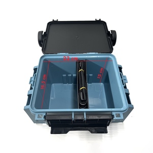 1pc Multifunctional Fishing Lure Suitcase, Solid Color Lockable Fishing <b>Gear</b> <b>Box</b> Storage <b>Box</b> - Product Image 3
