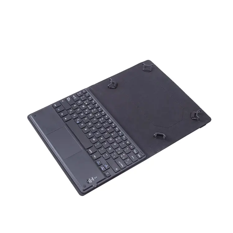 Groothandel Silm 10.1 Inch Tackpad Tafel Ultra Dunne Lederen Pu Bluetooth Wireless Keyboard Case Voor Tablet Android Windows