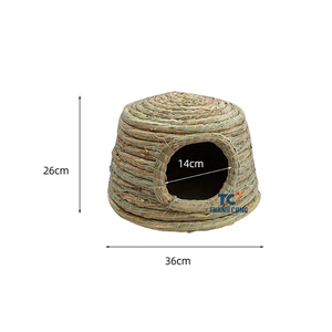 Maison pour animaux de compagnie en jonc de mer de haute qualité meilleur choix pour les petits animaux literie de jeu tissée pour Bunnie & Pets - Product Image 3