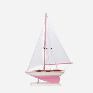 Regalo de Cumpleaños Único para Niña, Modelo de Yate de Madera PS17 ROSA Personalizado, Barco Artesanal, Decoración Marítima para el Hogar, Juguete de Barco para la Habitación de la Niña - Product Image 1