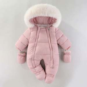 Traje de Nieve de Forro Polar para Bebés de 0 a 9 Meses, Ropa de Invierno, Mono con Capucha para Bebé Niño y Niña - Product Image 1