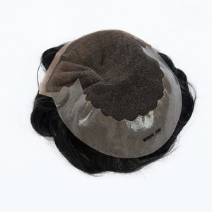 Q6 Style Hairpiece for <b>Men</b> Indian Remy Human Hair 100 Density V Loop Hairline Undetectable 7 Days Delivery - Product Image 5