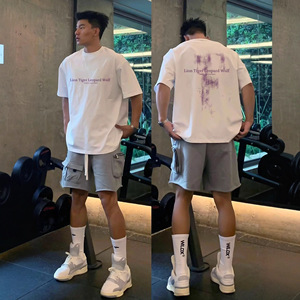 <span class=keywords><strong>T</strong></span>-shirt da uomo 100% cotone a maniche corte, sportiva, con stampa di lettere, vestibilità ampia, nuova, di alta gamma, pesante, divertente e di tendenza per gli amanti - 35 anni di esperienza personalizzata - Product Image 2