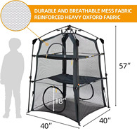 Tente pliable portable à 3 niveaux pour chat, enclos intérieur/extérieur avec design en maille, grande maison de jeu pour animaux de compagnie