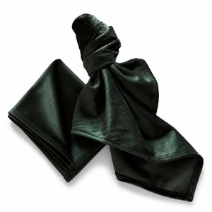High Quality Washable 100% Polyester Velvet Napkins for Wedding Embroidered Edge <b>Flannel</b> Table Linen Placemat Napkins - Product Image 1