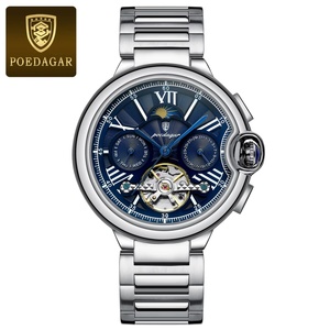 POEDAGAR Luxury Male <b>Watch</b> Tourbillon Date Week Stainless Steel Men <b>Watch</b> Waterproof Automatic Mechanical Men's <b>Watches</b> - Product Image 4