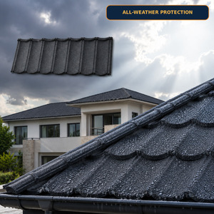 Tuiles de toiture métalliques revêtues de pierre Milano durables en gros pour les distributeurs ghanéens, les villas et les projets immobiliers - Product Image 1