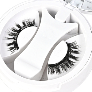 Cils magnétiques naturels réutilisables en gros, marque privée, extensions de cils magnétiques 3D avec applicateur - Product Image 1