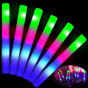 In Stock LED Cotton Candy Concert Glow Stick Colorful Glitter Plastic Stick For Birthday Party Decoration