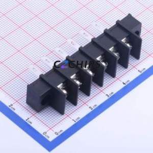 KF25HM-7.62-6P Barrier Terminal Block Through hole Component (THT),P=7.62mm Connector Two Sides 7.62mm 1x6P Straight Pin - Product Image 1