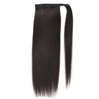 Extension queue de cheval droite queue de cheval noire naturelle pièce de cheveux queue de cheval extensions de cheveux postiches pour femmes