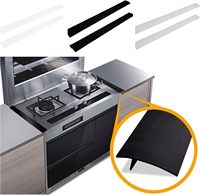 Couvre-interstices de cuisine flexibles de qualité alimentaire, en silicone, pour combler les espaces entre le comptoir et la cuisinière, le four, la machine à laver, la machine à sécher