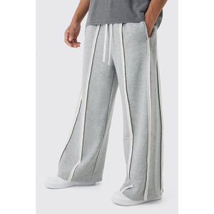 <span class=keywords><strong>Pantaloni</strong></span> da Jogger da uomo con Patchwork <span class=keywords><strong>grigi</strong></span> di alta qualità con cuciture a vista <span class=keywords><strong>larghi</strong></span> <span class=keywords><strong>pantaloni</strong></span> della <span class=keywords><strong>tuta</strong></span> da uomo - Product Image 4