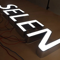 Enseigne de magasin personnalisée DakeSign en acier inoxydable avec éclairage frontal LED, acrylique, étanche IP65, décoration, couleurs personnalisées