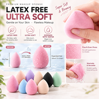 Éponge de maquillage super douce personnalisée OEM, éponge de fond de teint lavable, ensemble d'éponges de maquillage, sans latex, éponge de beauté