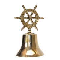 Cloche de roue de bateau décorative en laiton Cloche de bateau nautique solide Cloche en laiton antique pour la décoration pour le prix