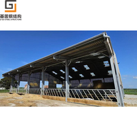 Abri pour moutons et chèvres de ferme moderne, économique, à construction rapide, en structure acier préfabriquée, abris surélevés à vendre