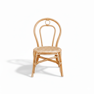 Silla de Ratán Hecha a Mano Natural para Niños, Diseño Moderno y Ligero, Muebles Infantiles para Sala de Estar y Cocina - Product Image 1