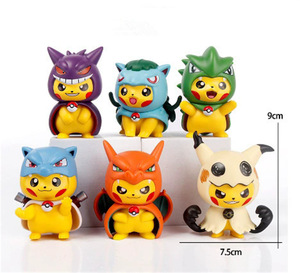 Vente en gros Ensemble Eevee Psyduck <span class=keywords><strong>Rowlet</strong></span> Squirtle 4CM PVC Poupée Action Figure - Product Image 5