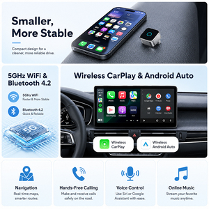 Adaptador Inalámbrico <span class=keywords><strong>Ottocast</strong></span> CP88-M Mini Cube para CarPlay y <span class=keywords><strong>Android</strong></span> <span class=keywords><strong>Auto</strong></span>, Dongle Plug & Play de Tipo A a C para Autos OEM - Product Image 3