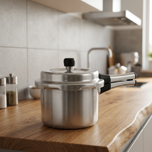 <b>Pressure</b> <b>Cooker</b> with Plastic Handle and Lid Explosion-Proof for Gas and <b>Induction</b> <b>Cookers</b> - Product Image 1
