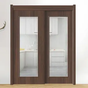 Waterproof Wood Plastic Composite WPC Skin Door Interior PVC Polymer ABS Door for Kitchen