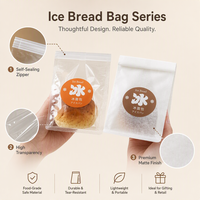 Sac d'emballage alimentaire en papier blanc pour pain et gâteaux, résistant à la graisse, thermoscellable, avec fenêtre, à fermeture enroulable, style japonais