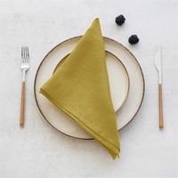Serviettes de table en tissu bleu clair, serviettes de table en tissu blanc pour Noël, serviettes de table de couleur unie de qualité supérieure pour la décoration de la maison, de l'hôtel et des banquets